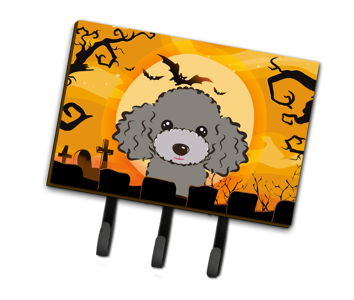 Halloween Silver Gray Poodle Leash or Key Holder BB1817TH68  the-store.com.