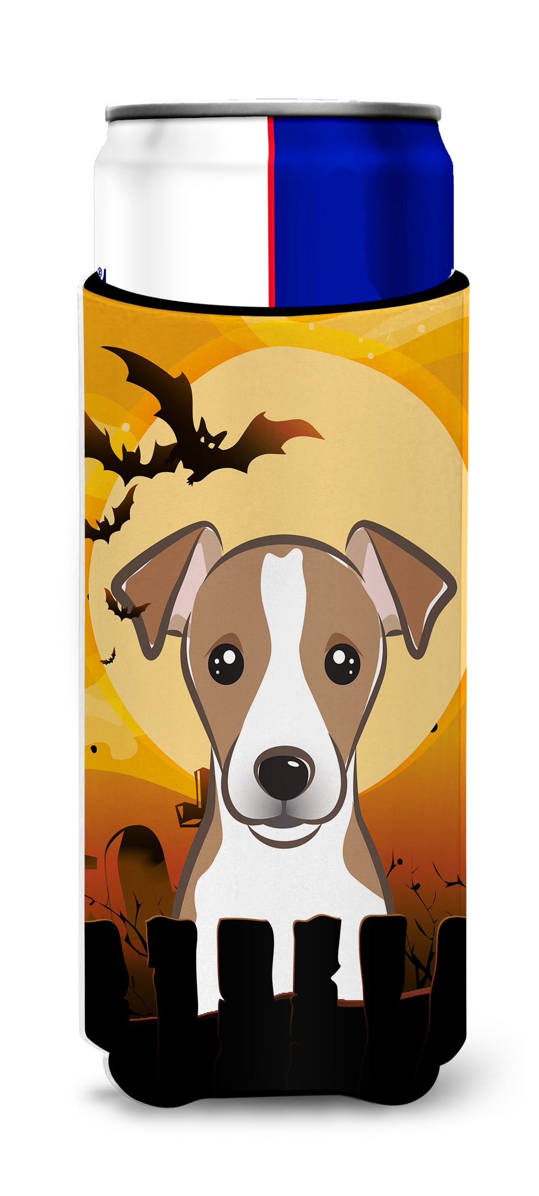 Halloween Jack Russell Terrier Ultra Beverage Insulators for slim cans BB1818MUK  the-store.com.