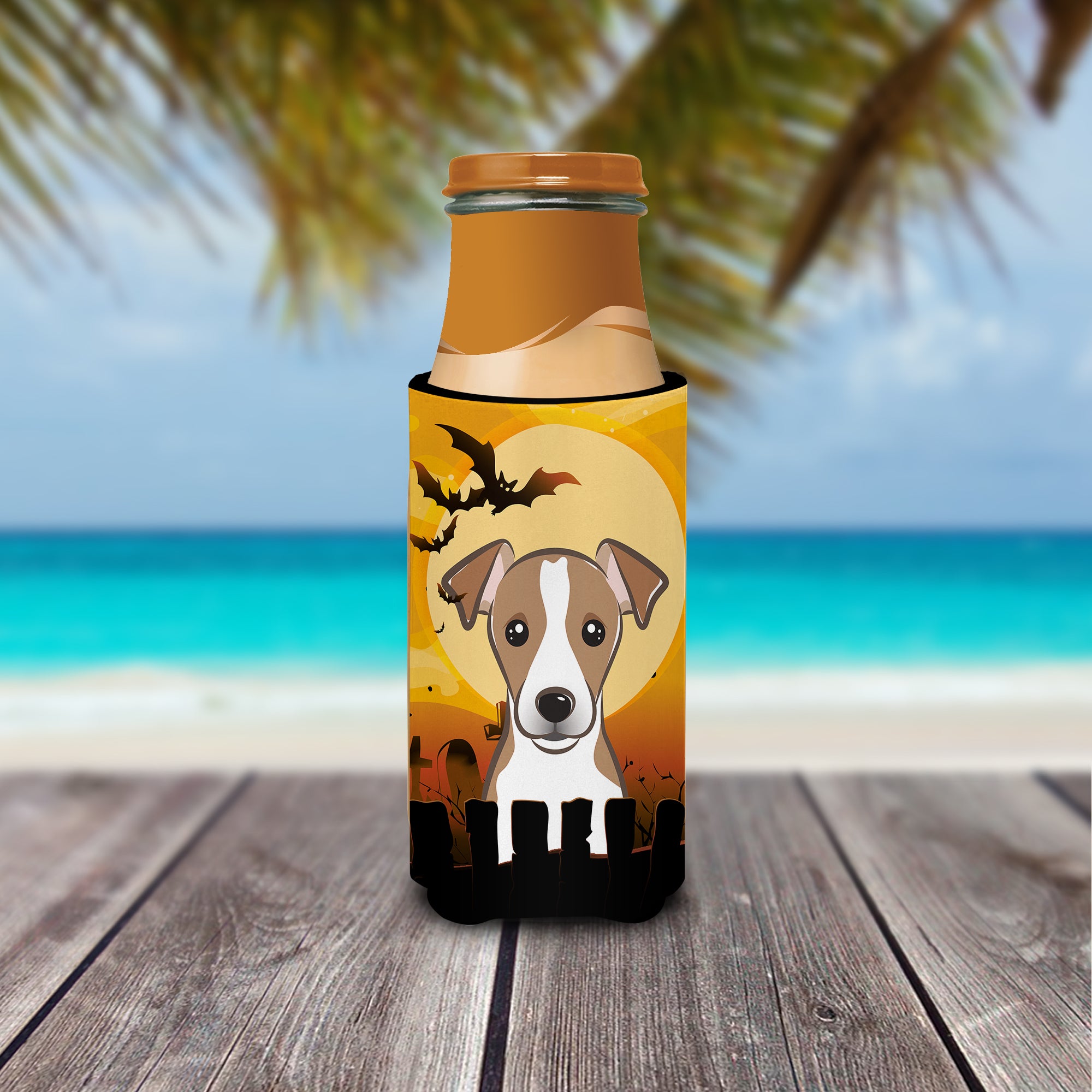 Halloween Jack Russell Terrier Ultra Beverage Insulators for slim cans BB1818MUK