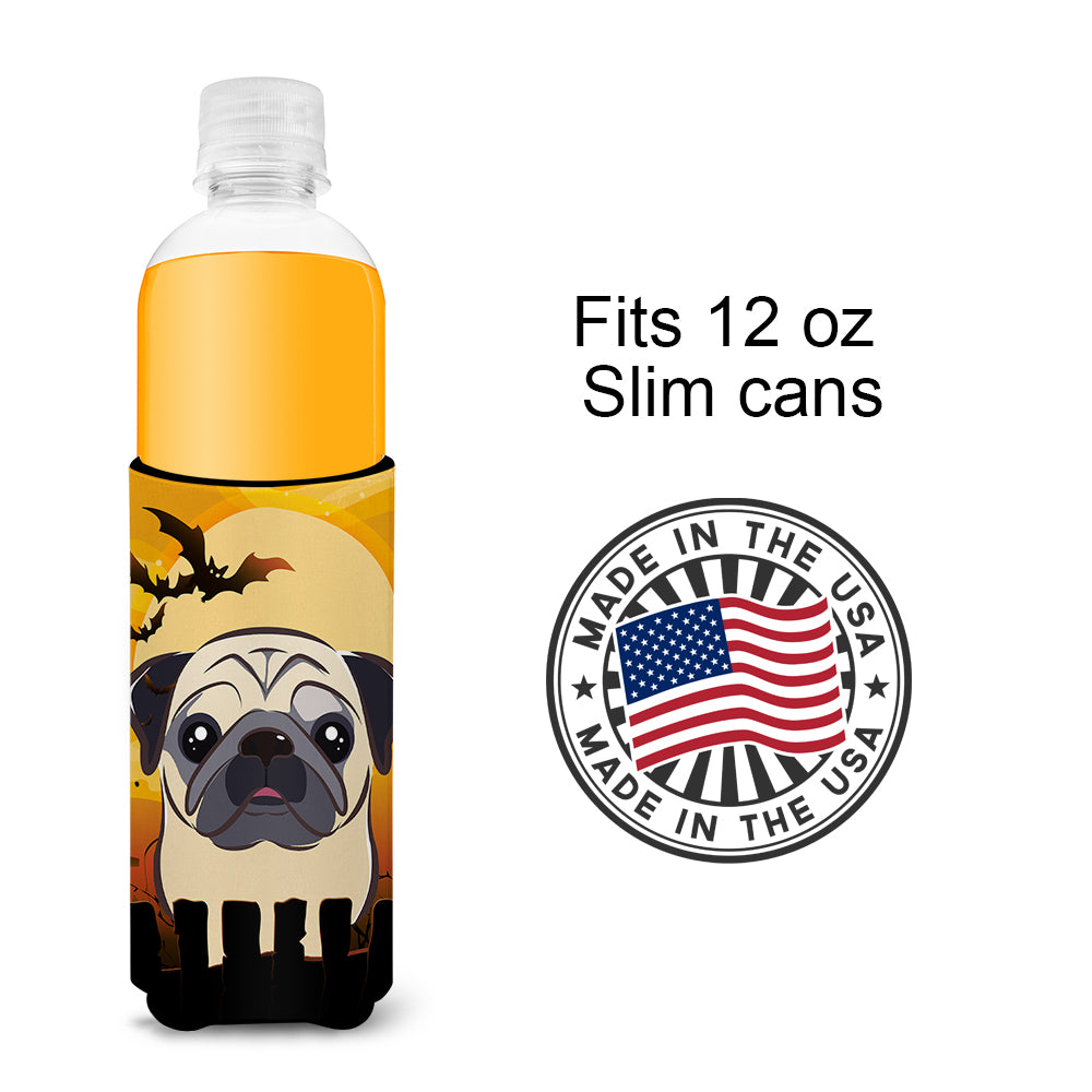 Halloween Fawn Pug Ultra Beverage Insulators for slim cans BB1820MUK