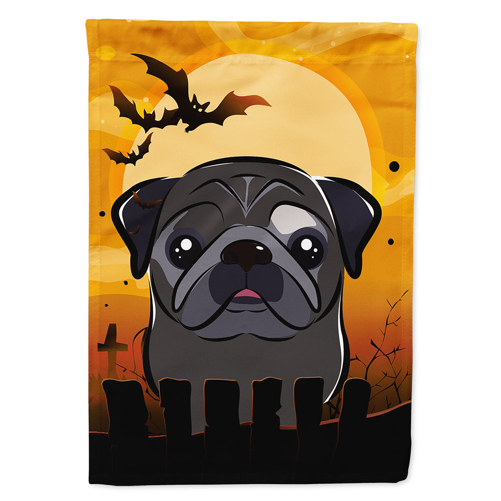 Halloween Black Pug Flag Canvas House Size BB1821CHF