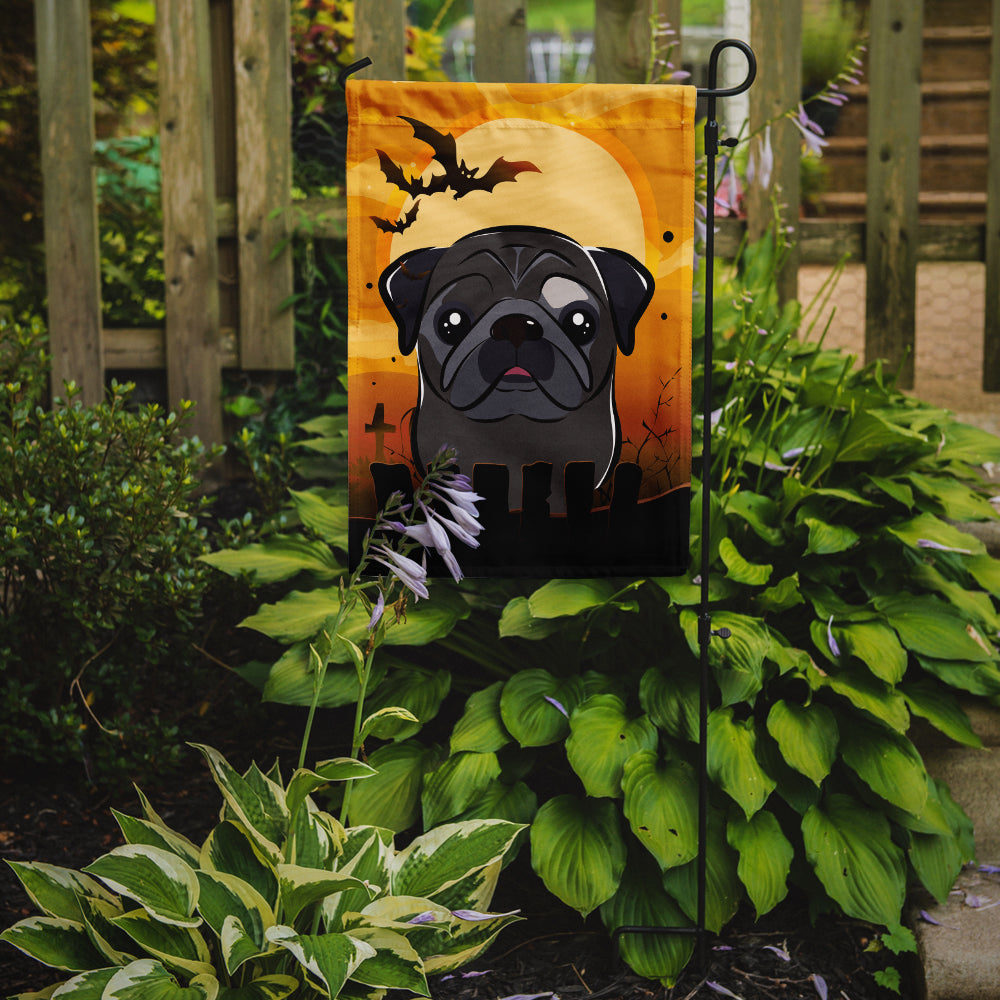 Halloween Black Pug Flag Garden Size BB1821GF.