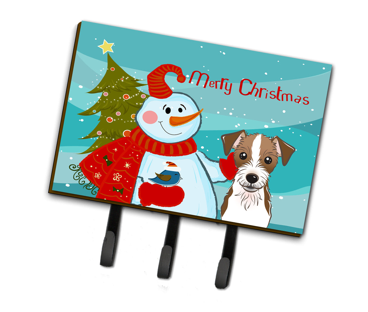 Snowman with Jack Russell Terrier Leash or Key Holder BB1822TH68