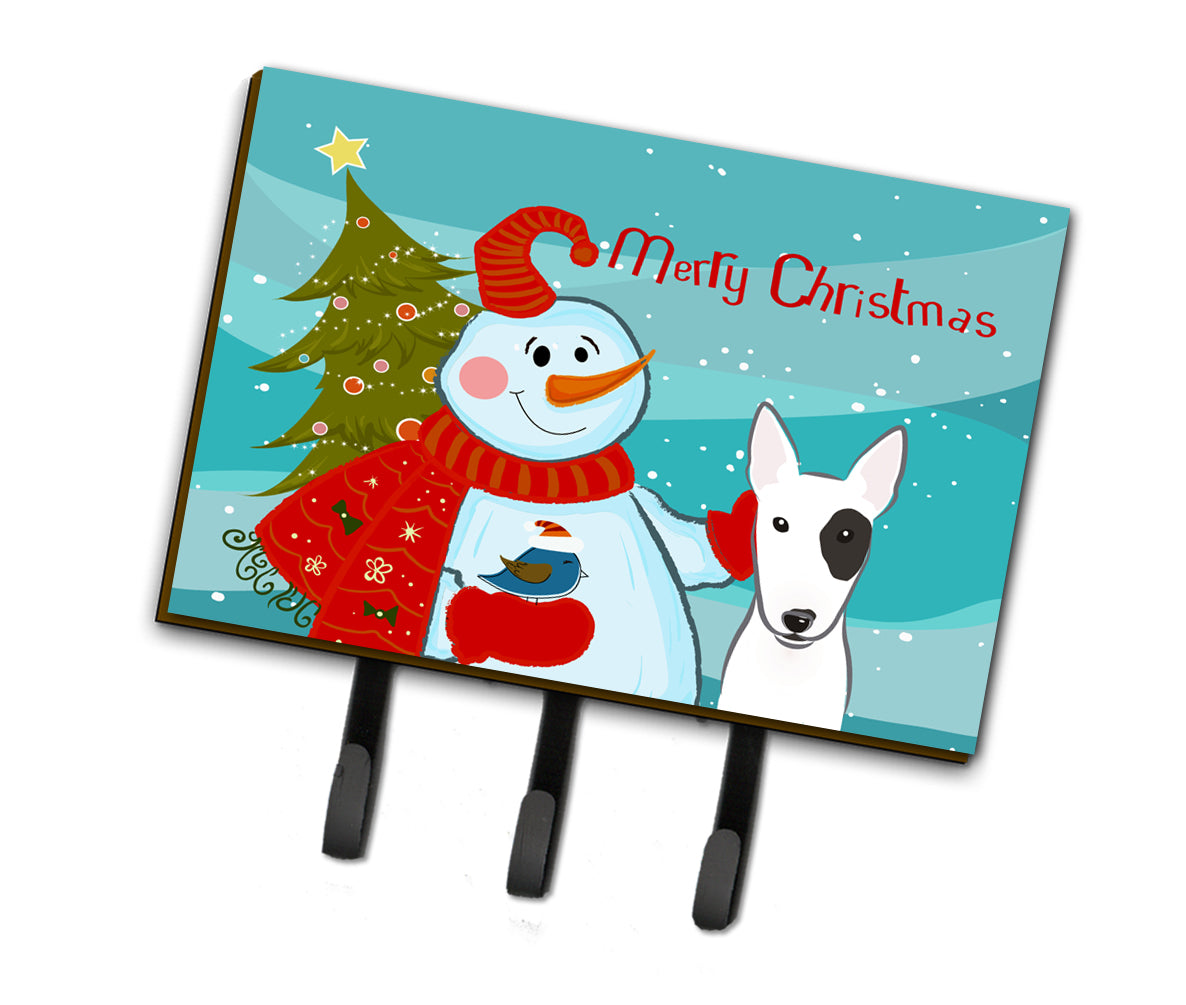 Snowman with Bull Terrier Leash or Key Holder BB1829TH68  the-store.com.