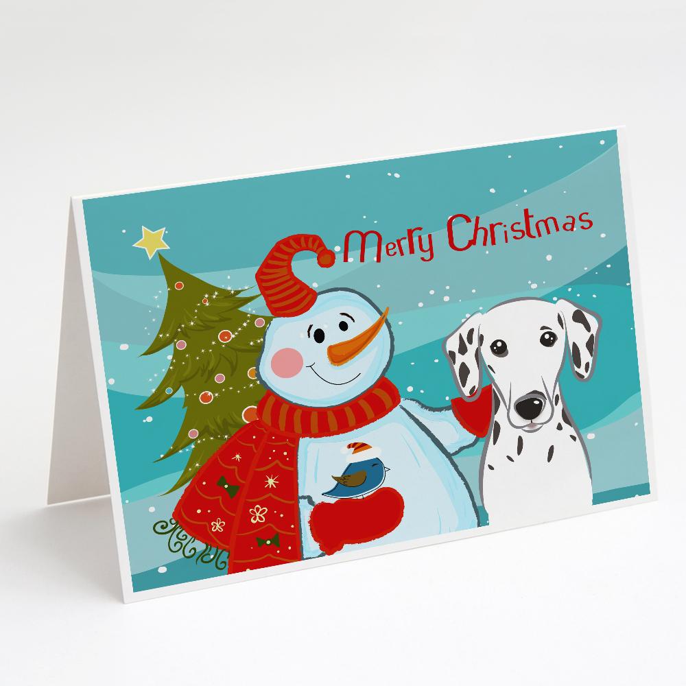 Buy this Snowman with Dalmatian Greeting Cards and Envelopes Pack of 8
