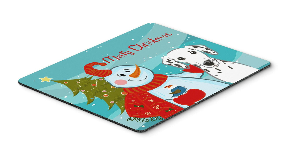 Snowman with Dalmatian Mouse Pad, Hot Pad or Trivet BB1830MP by Caroline&#39;s Treasures