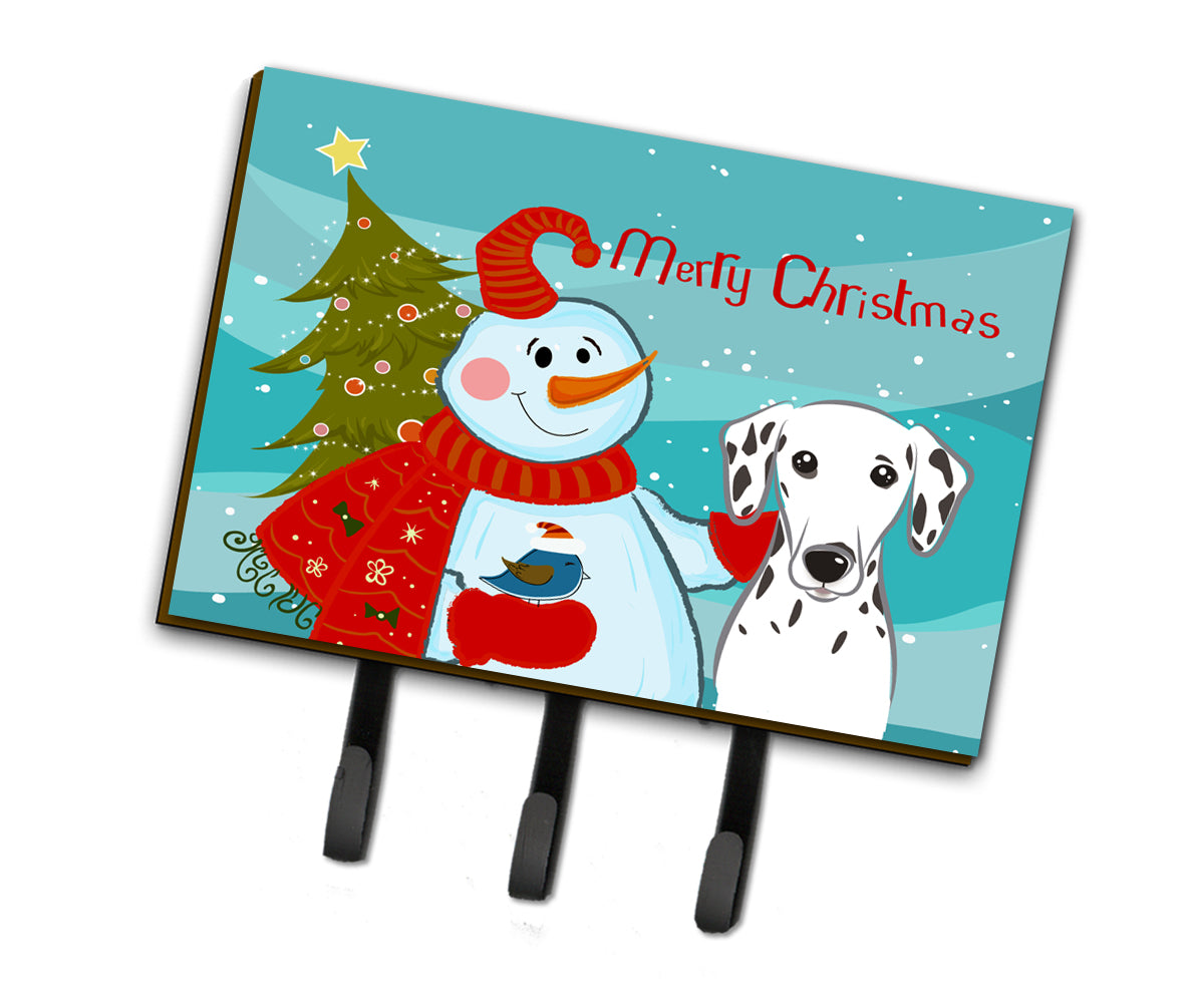 Snowman with Dalmatian Leash or Key Holder BB1830TH68  the-store.com.