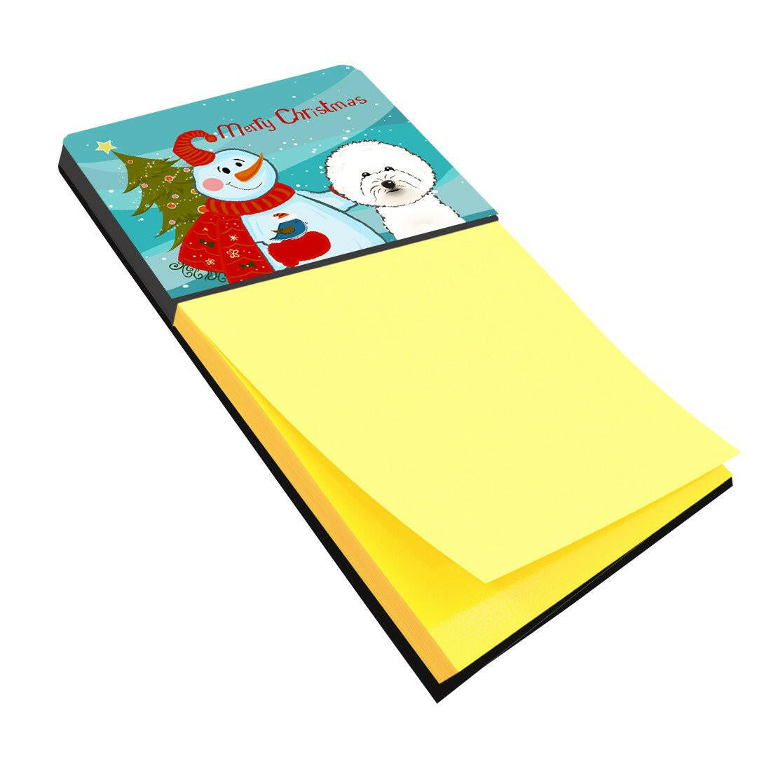 Snowman with Bichon Frise Sticky Note Holder BB1837SN by Caroline&#39;s Treasures
