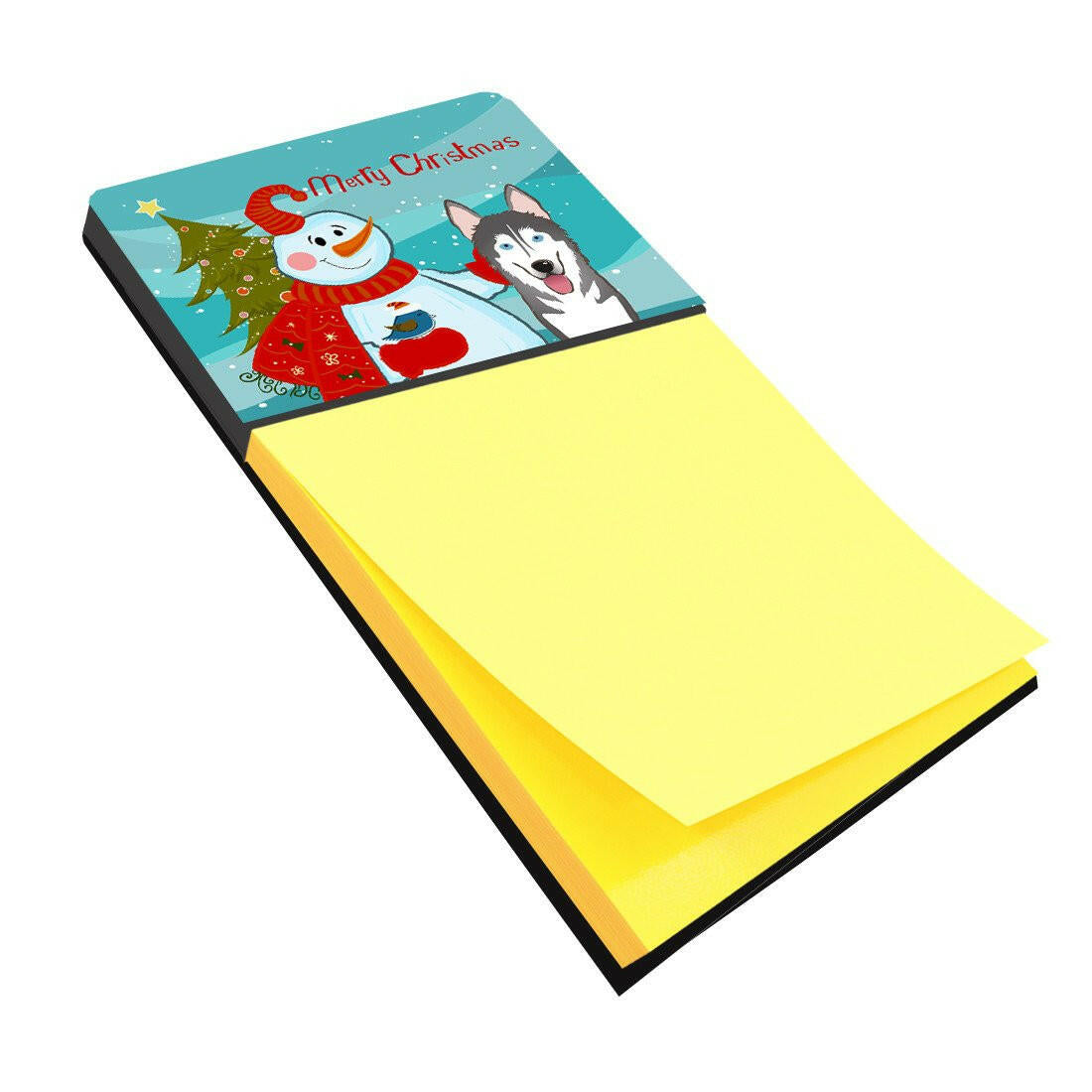 Snowman with Alaskan Malamute Sticky Note Holder BB1838SN by Caroline&#39;s Treasures