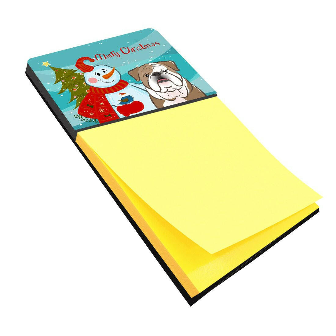 Snowman with English Bulldog  Sticky Note Holder BB1839SN by Caroline&#39;s Treasures