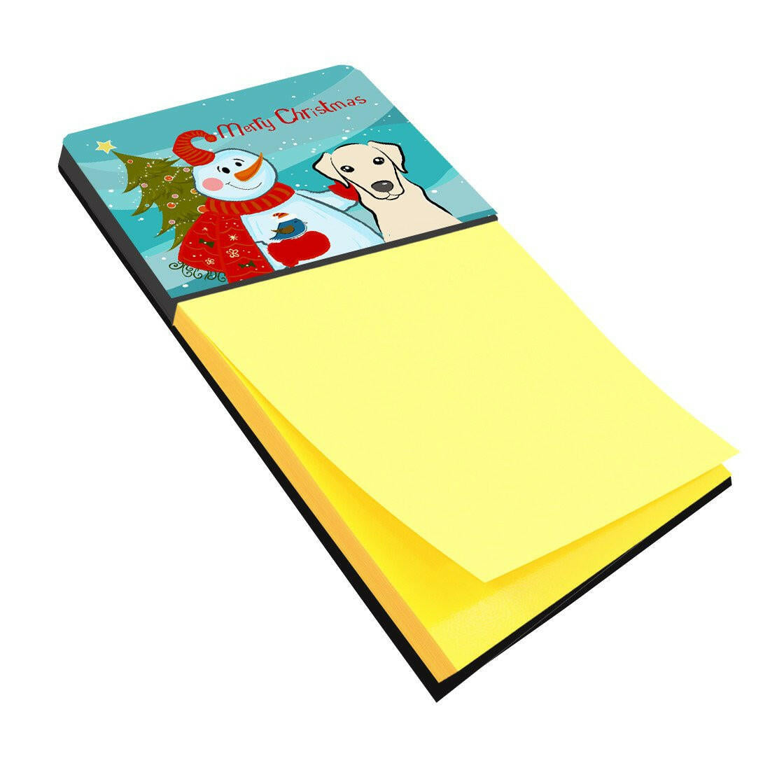 Snowman with Yellow Labrador Sticky Note Holder BB1842SN by Caroline&#39;s Treasures