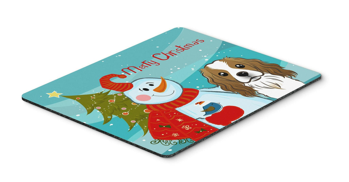 Snowman with Cavalier Spaniel Mouse Pad, Hot Pad or Trivet BB1844MP by Caroline&#39;s Treasures