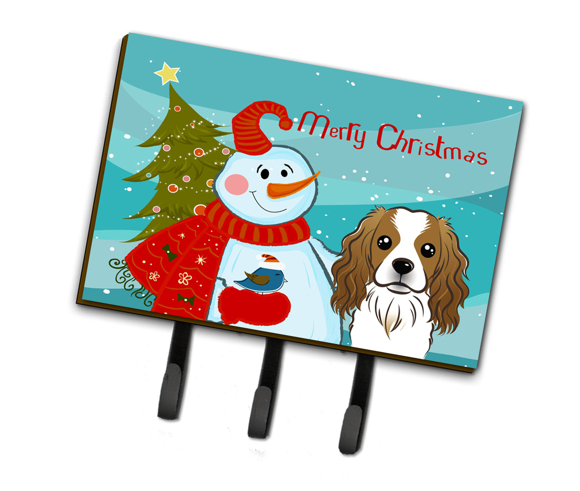 Snowman with Cavalier Spaniel Leash or Key Holder BB1844TH68  the-store.com.