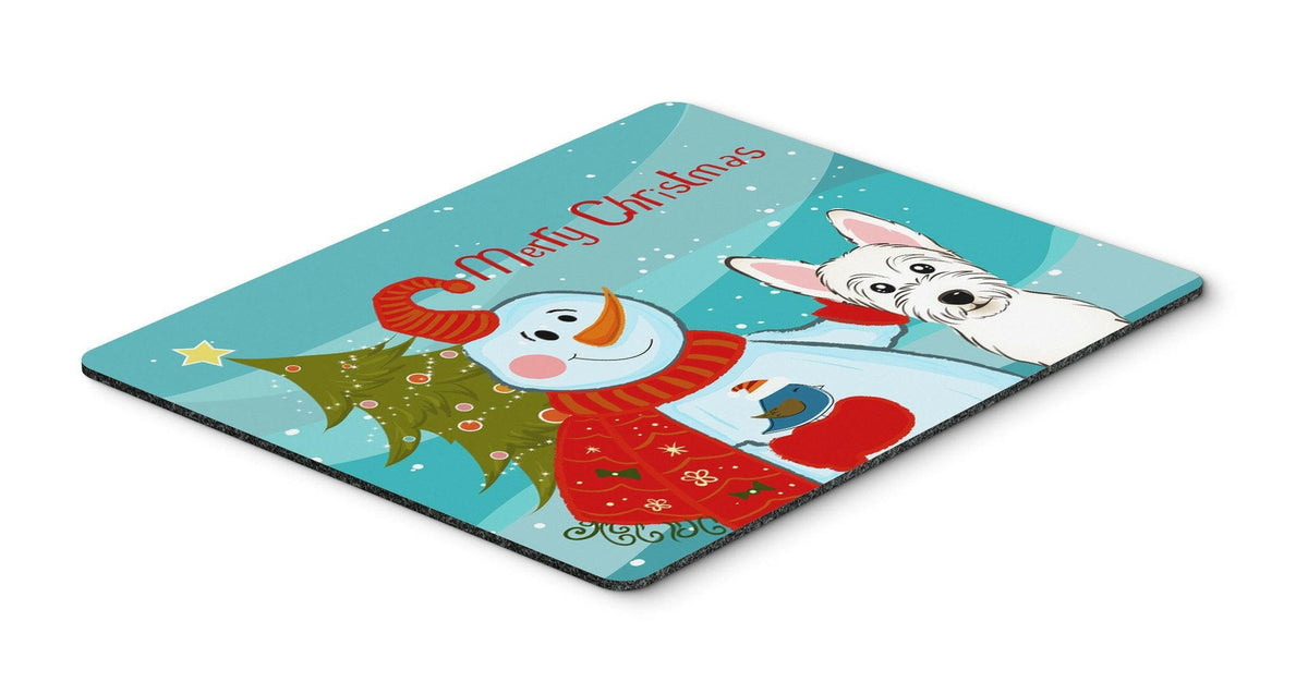 Snowman with Westie Mouse Pad, Hot Pad or Trivet BB1846MP by Caroline&#39;s Treasures