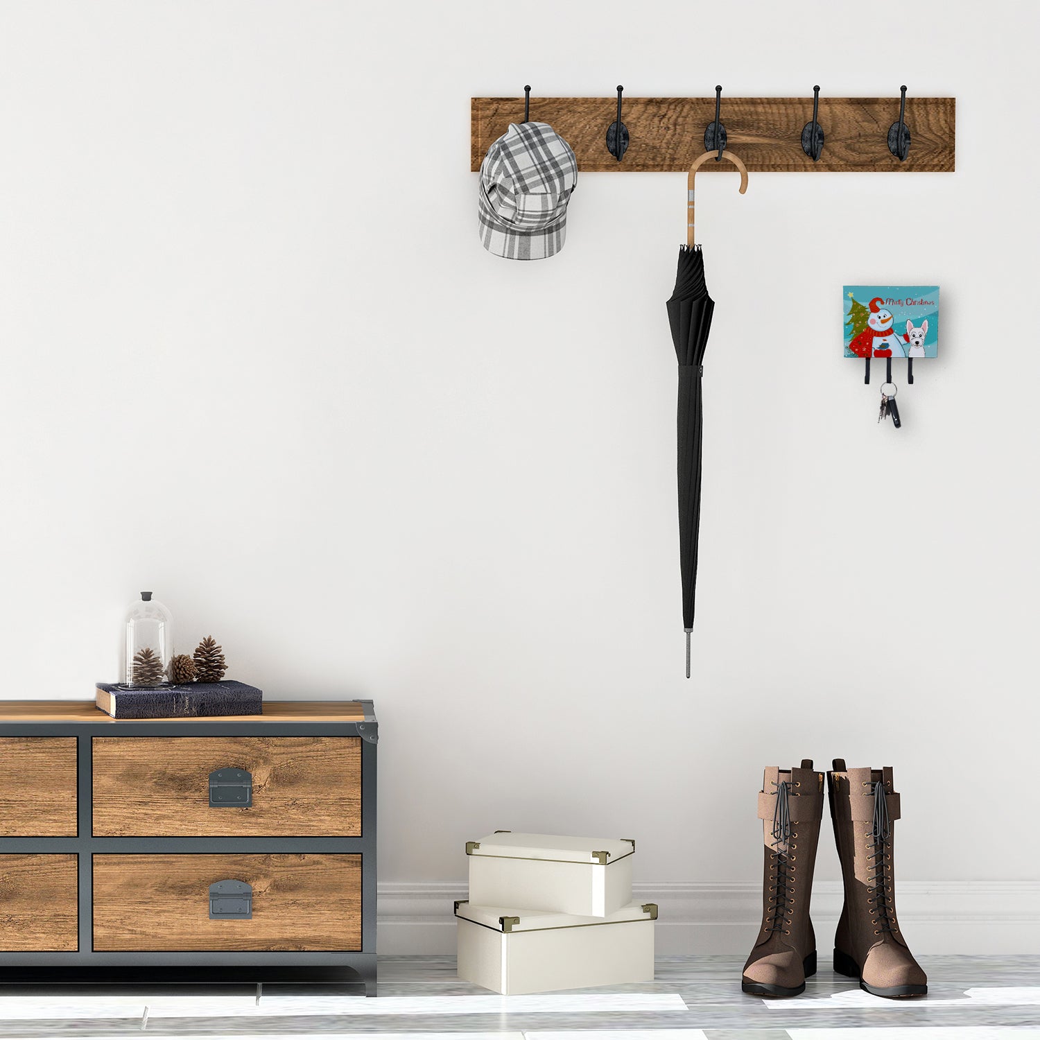 Caroline's Treasures Snowman with Westie Leash or Key Holder BB1846TH68