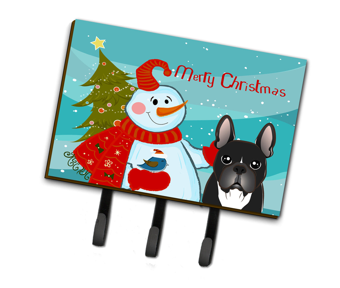 Snowman with French Bulldog Leash or Key Holder BB1847TH68  the-store.com.