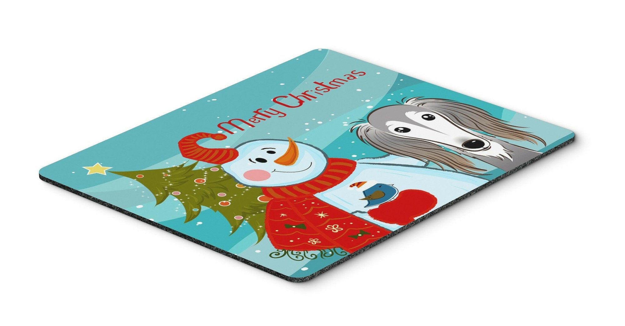 Snowman with Saluki Mouse Pad, Hot Pad or Trivet BB1849MP by Caroline's Treasures