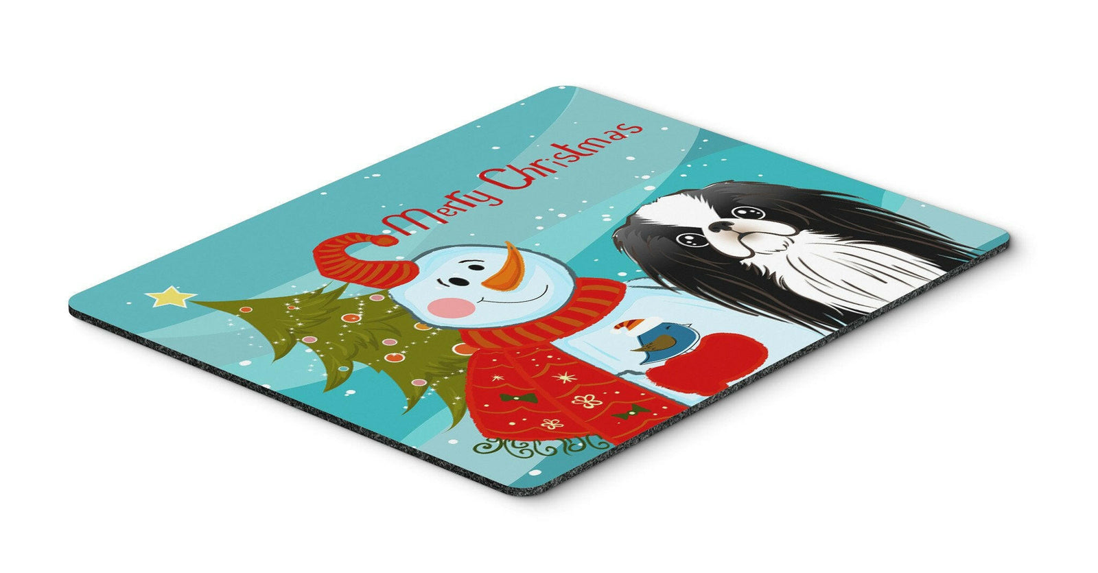 Snowman with Japanese Chin Mouse Pad, Hot Pad or Trivet BB1850MP by Caroline's Treasures