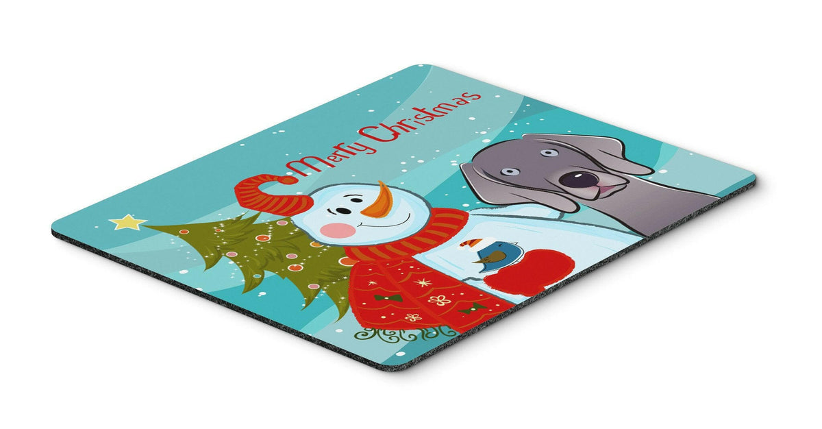 Snowman with Weimaraner Mouse Pad, Hot Pad or Trivet BB1851MP by Caroline&#39;s Treasures