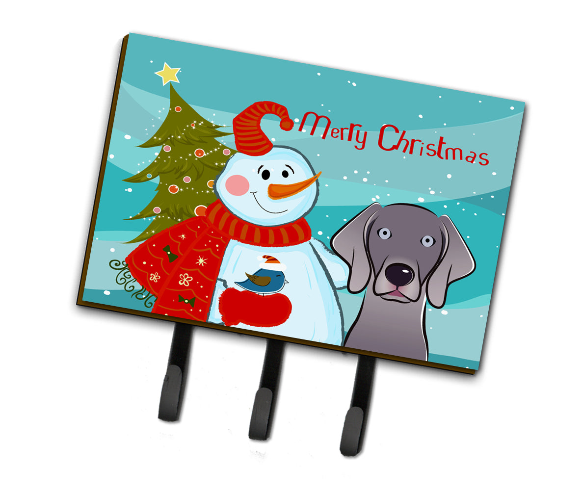 Snowman with Weimaraner Leash or Key Holder BB1851TH68  the-store.com.