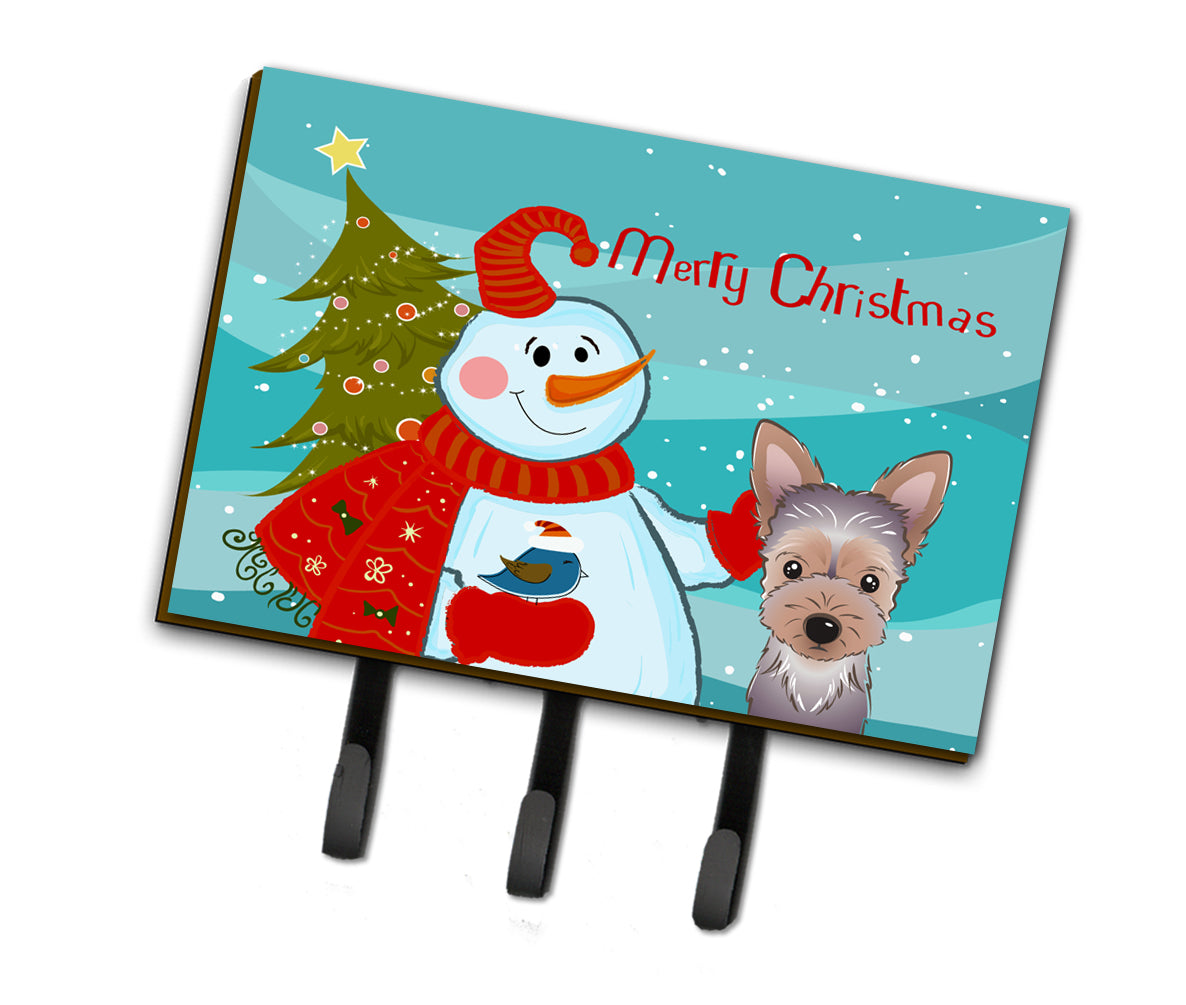 Snowman with Yorkie Puppy Leash or Key Holder BB1852TH68