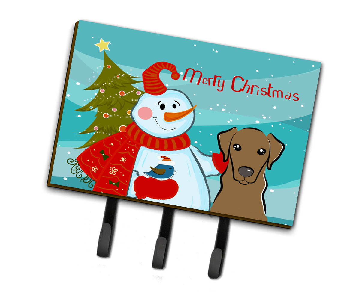Snowman with Chocolate Labrador Leash or Key Holder BB1854TH68  the-store.com.