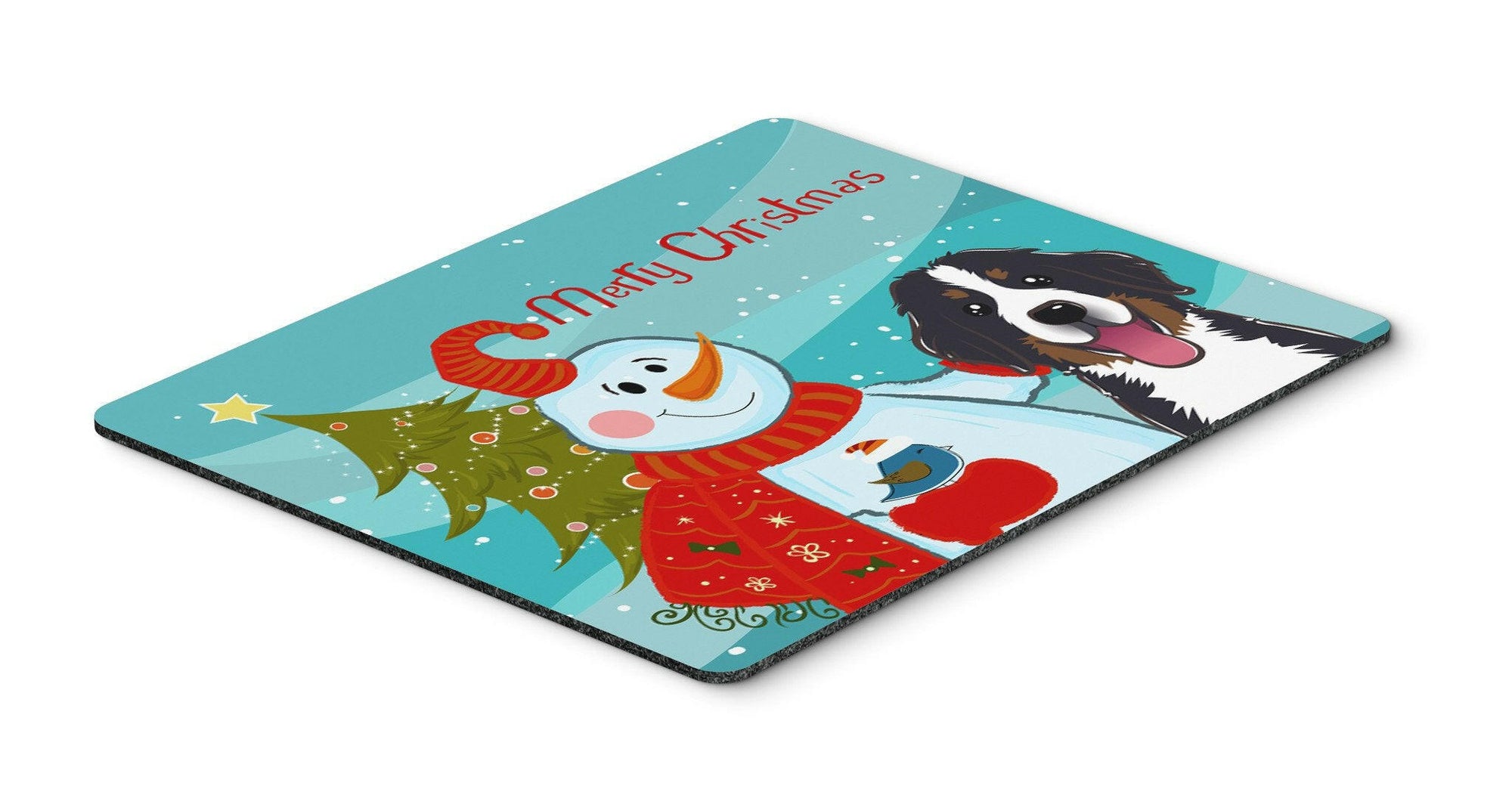 Snowman with Bernese Mountain Dog Mouse Pad, Hot Pad or Trivet BB1857MP by Caroline's Treasures