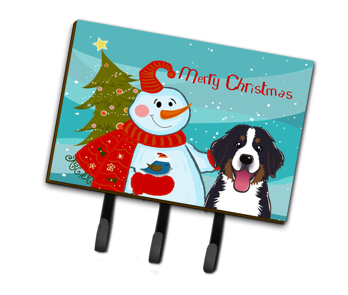Snowman with Bernese Mountain Dog Leash or Key Holder BB1857TH68