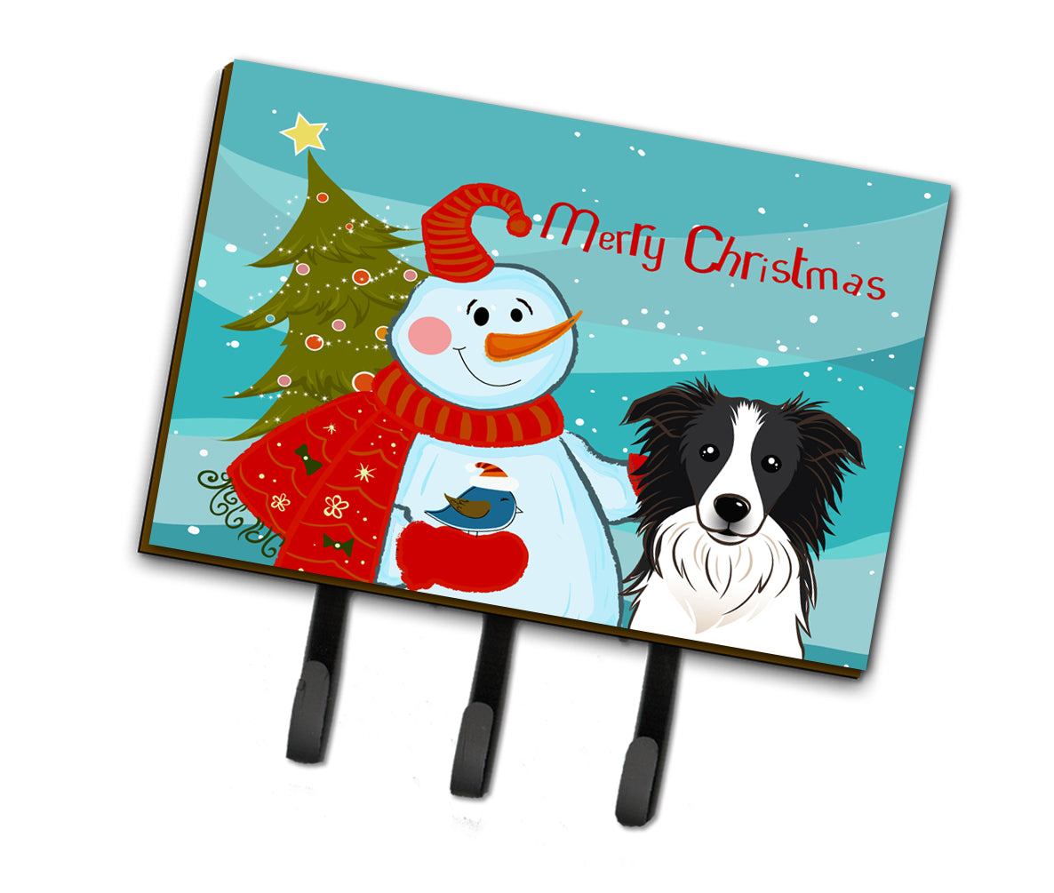 Snowman with Border Collie Leash or Key Holder BB1861TH68