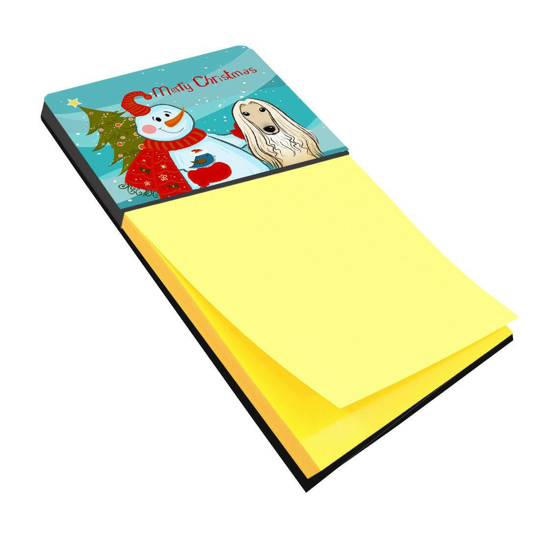 Snowman with Afghan Hound Sticky Note Holder BB1864SN by Caroline&#39;s Treasures