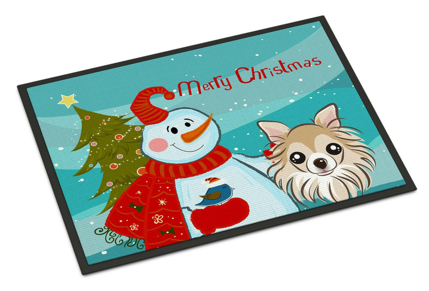 Snowman with Chihuahua Indoor or Outdoor Mat 24x36 BB1871JMAT - the-store.com