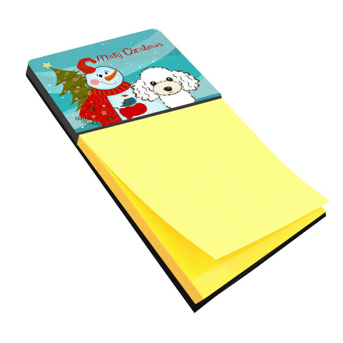 Snowman with White Poodle Sticky Note Holder BB1877SN by Caroline&#39;s Treasures