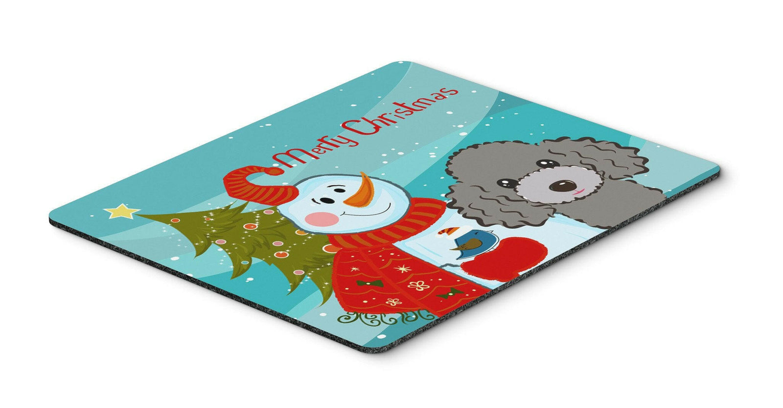 Snowman with Silver Gray Poodle Mouse Pad, Hot Pad or Trivet BB1879MP by Caroline's Treasures