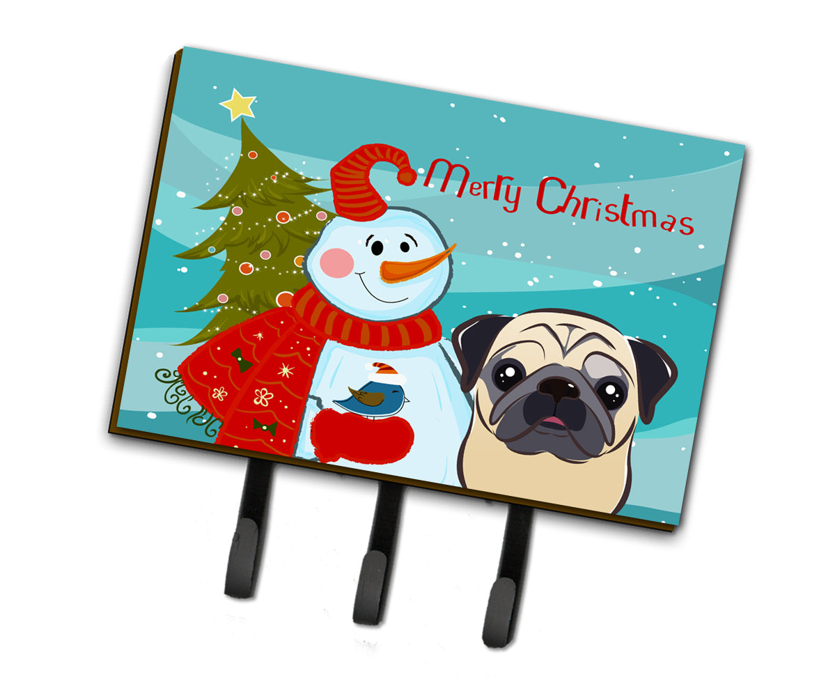 Snowman with Fawn Pug Leash or Key Holder BB1882TH68  the-store.com.