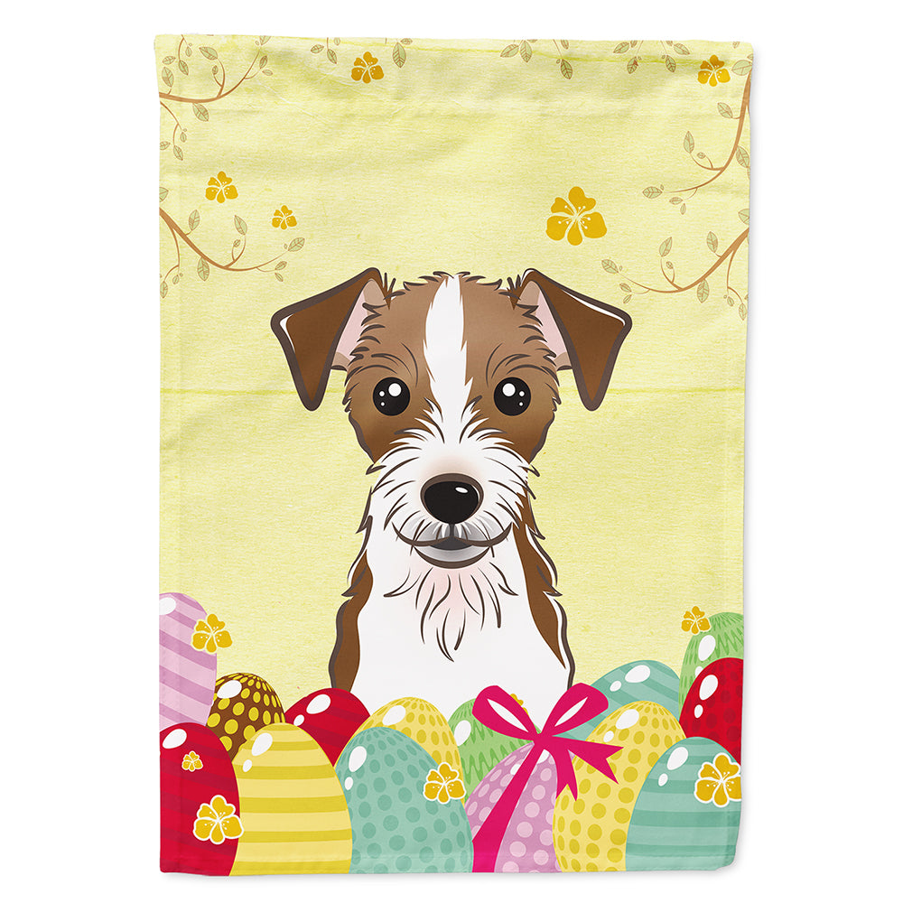 Jack Russell Terrier Easter Egg Hunt Flag Canvas House Size BB1884CHF  the-store.com.