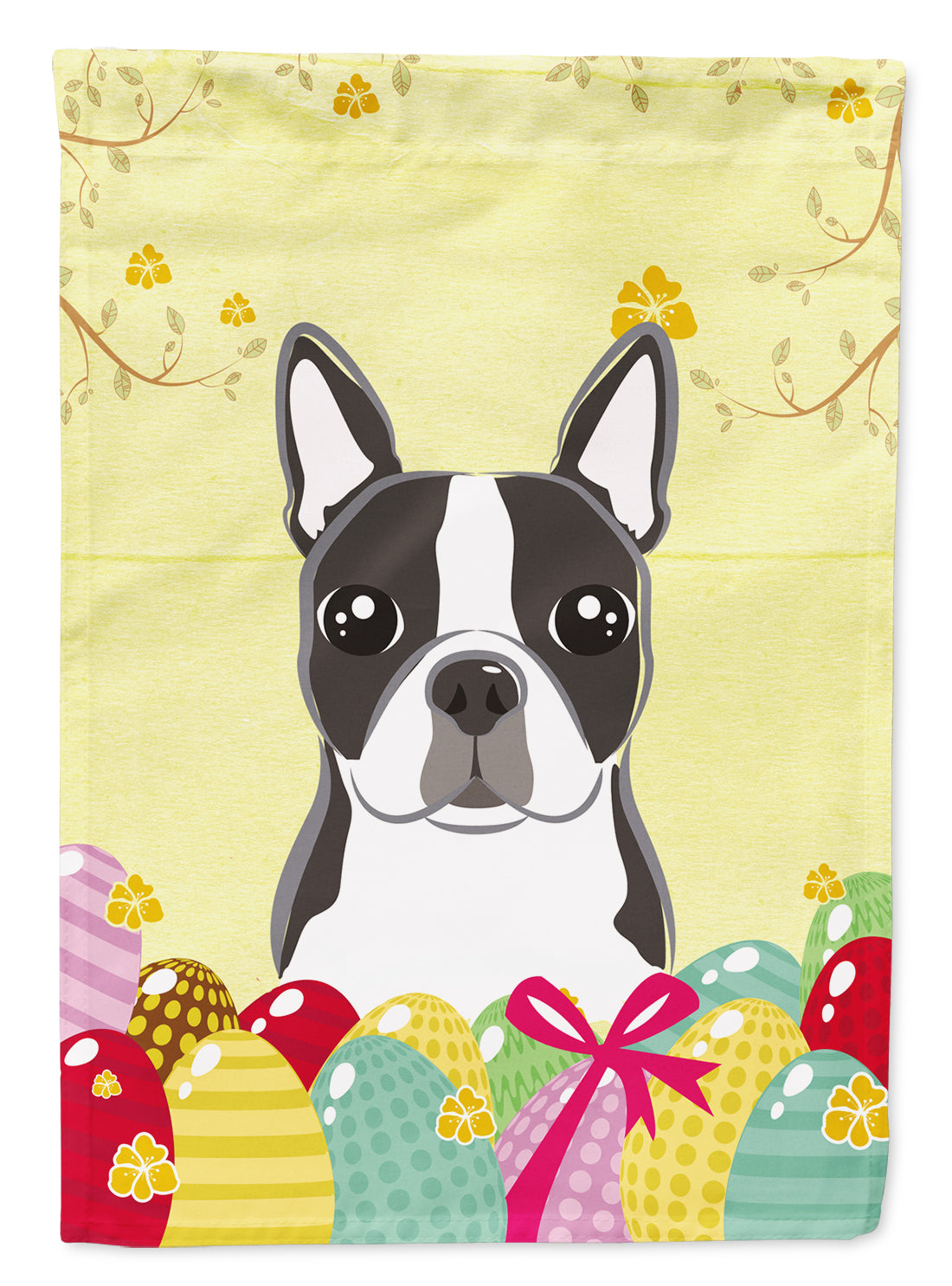 Boston Terrier Easter Egg Hunt Flag Garden Size BB1885GF