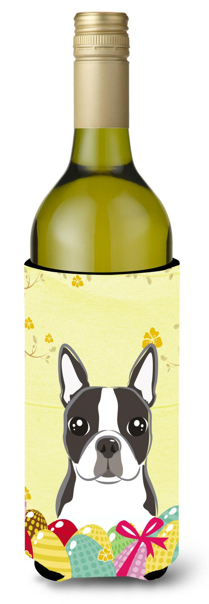 Boston Terrier Easter Egg Hunt Wine Bottle Beverage Insulator Hugger BB1885LITERK by Caroline&#39;s Treasures