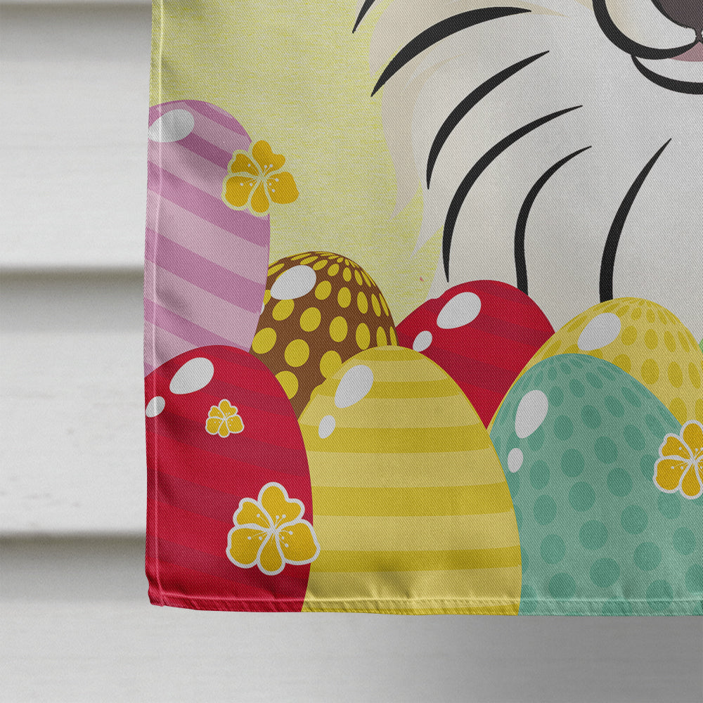 Pomeranian Easter Egg Hunt Flag Canvas House Size BB1889CHF  the-store.com.