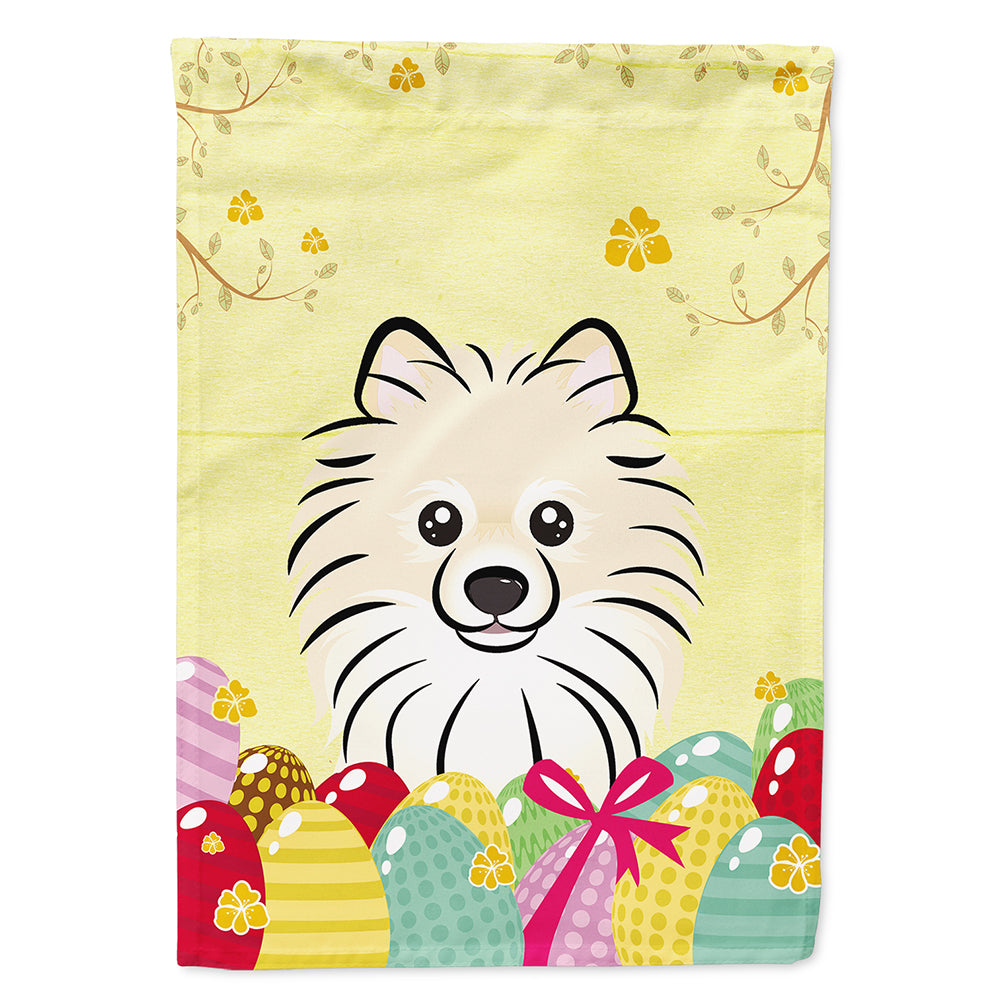 Pomeranian Easter Egg Hunt Flag Canvas House Size BB1889CHF  the-store.com.