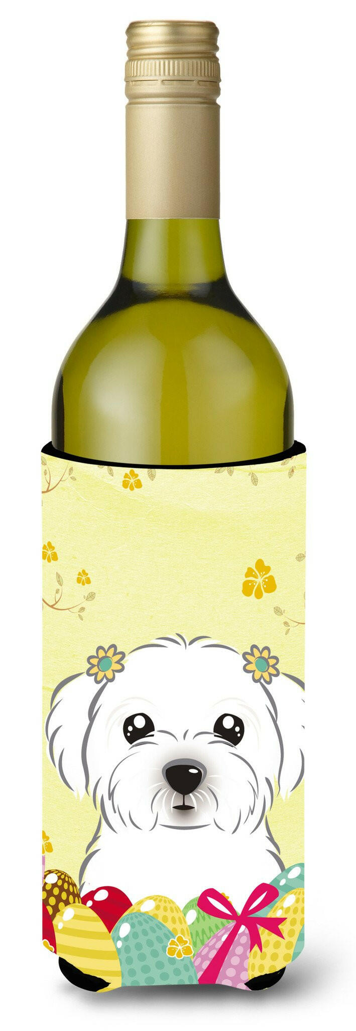 Maltese Easter Egg Hunt Wine Bottle Beverage Insulator Hugger BB1890LITERK by Caroline&#39;s Treasures