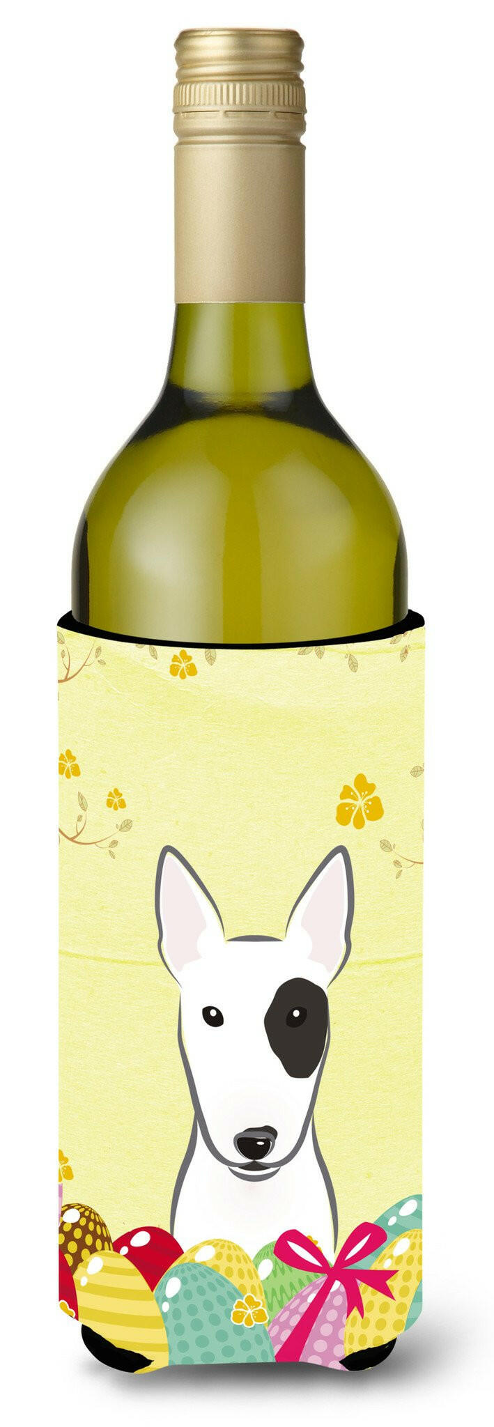 Bull Terrier Easter Egg Hunt Wine Bottle Beverage Insulator Hugger BB1891LITERK by Caroline&#39;s Treasures