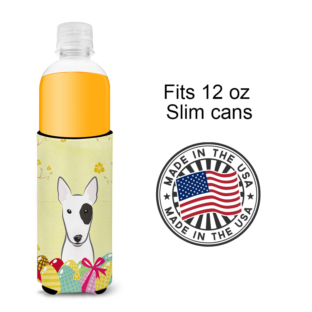 Bull Terrier Easter Egg Hunt  Ultra Beverage Insulator for slim cans BB1891MUK  the-store.com.