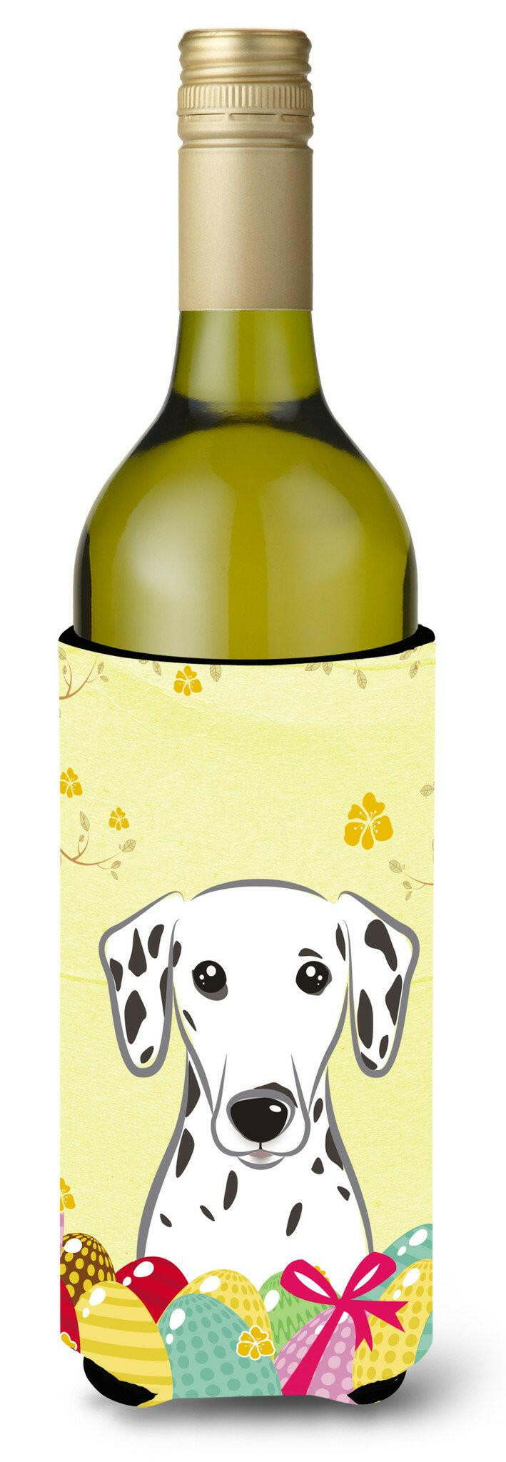 Dalmatian Easter Egg Hunt Wine Bottle Beverage Insulator Hugger BB1892LITERK by Caroline&#39;s Treasures
