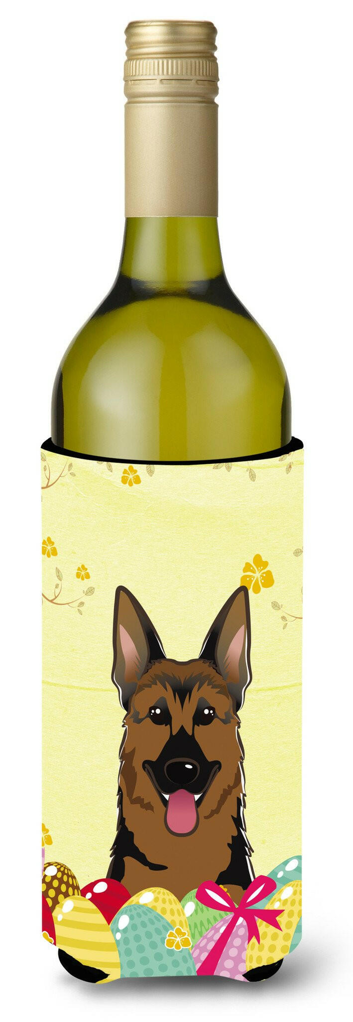 German Shepherd Easter Egg Hunt Wine Bottle Beverage Insulator Hugger BB1893LITERK by Caroline&#39;s Treasures