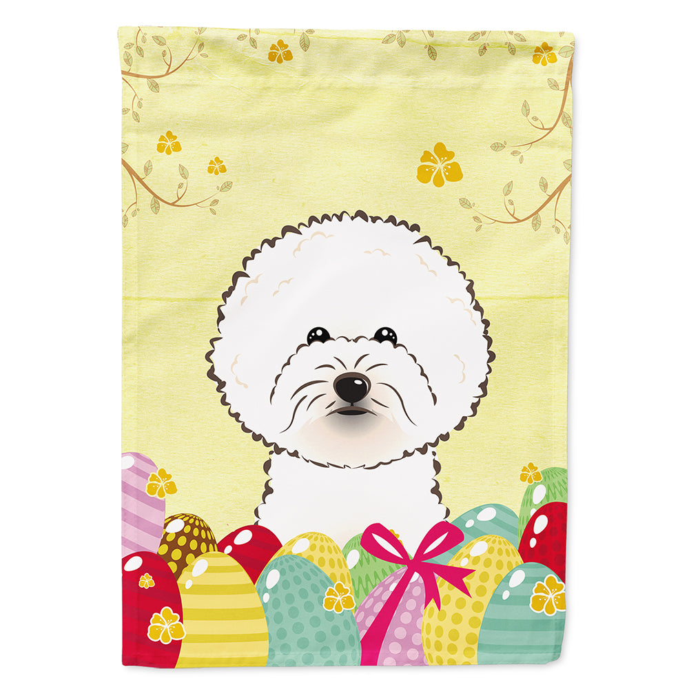 Bichon Frise Easter Egg Hunt Flag Canvas House Size BB1899CHF  the-store.com.