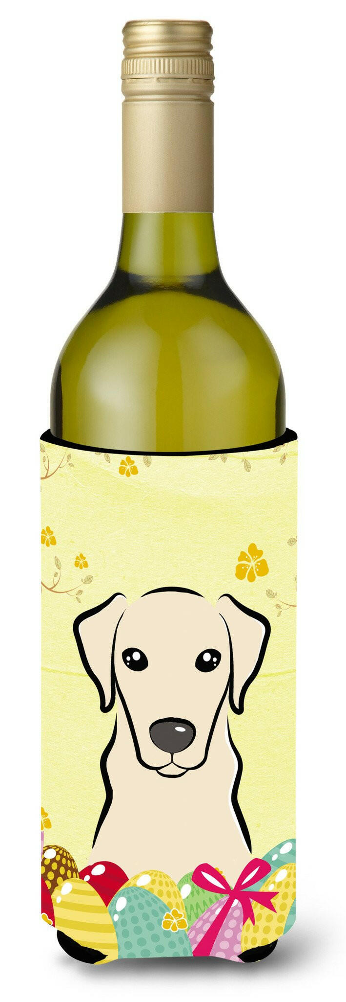 Yellow Labrador Easter Egg Hunt Wine Bottle Beverage Insulator Hugger BB1904LITERK by Caroline&#39;s Treasures