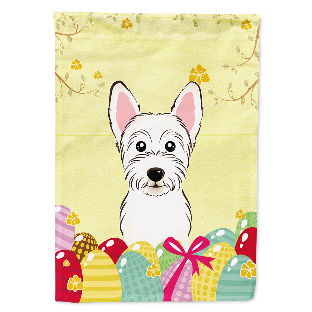 Westie Easter Egg Hunt Flag Canvas House Size BB1908CHF  the-store.com.