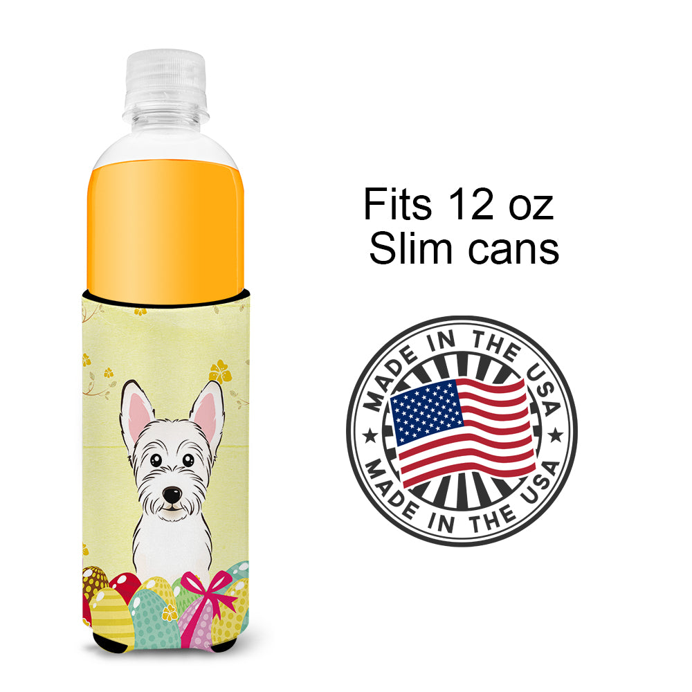 Westie Easter Egg Hunt  Ultra Beverage Insulator for slim cans BB1908MUK  the-store.com.