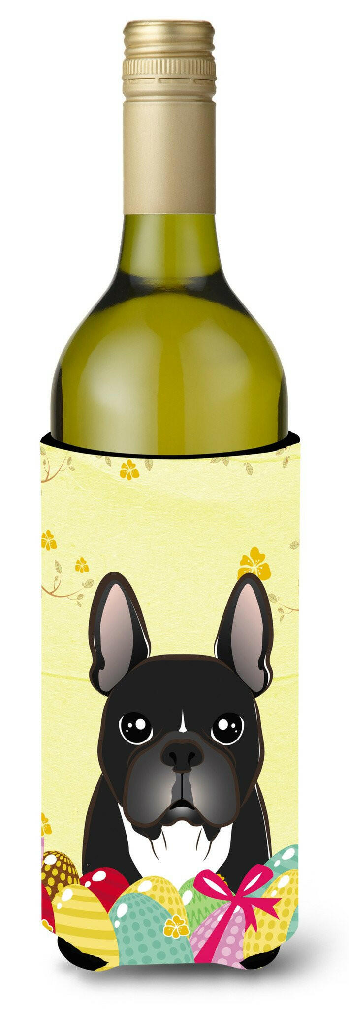 French Bulldog Easter Egg Hunt Wine Bottle Beverage Insulator Hugger BB1909LITERK by Caroline&#39;s Treasures