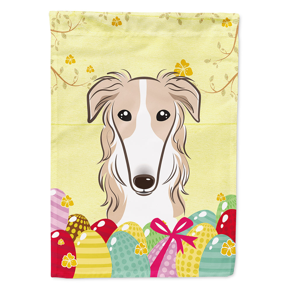 Borzoi Easter Egg Hunt Flag Canvas House Size BB1910CHF  the-store.com.